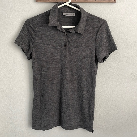 Icebreaker Tops - Icebreaker Tech Lite Gray Polo size Small